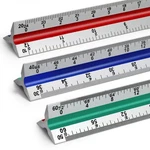 Kyuionty Engineer Scale Ruler 12 Inch, Aluminum Imperial Color-coded. Fixed Price $14.76.