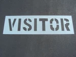 12" Visitor Parking Lot Stencil 1/16", (.063") Ldpe Big Edges Easy Read. Fixed Price $80.00.