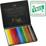 Faber-castell Polychromos Artists Color Pencils Tin Of 24 Premium Quality Newset. Fixed Price $21.69.