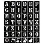 Asmpio 8" Letter Symbol Numbers Craft Stencils, 42 Pcs Reusable. Fixed Price $32.28.