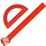 Zonon Pack 12" Ruler 6" Protractor Set Clear Math Geometry Tools. Fixed Price $20.00.
