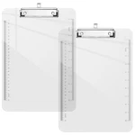 Piasoenc 2 Pack Plastic Clipboards, Translucent Ruler With Clear. Fixed Price $13.05.