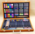 Used Gallery Studio Art Set Wooden Briefcase (pencils, Paints, Pastels). Fixed Price $15.99.