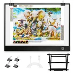 Welzk Diamond Painting Light Board A3, With Large Metal Stand, L:18.5 Black. Fixed Price $59.03.