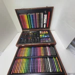 Deluxe Dm Creations Water Color & Crayon Art Sketch-kit In Wooden Case. Fixed Price $14.95.