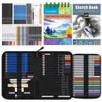 Kalour 76 Drawing Sketching Kit Set Pro Art Supplies With Sketchbook & Water.... Fixed Price $35.32.