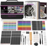 Hiforny 100 Pcs Drawing & Sketching Set, Professional Art Supplies With Graphite. Fixed Price $35.82.