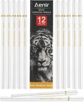 White Charcoal Pencils, Pack Of 12 Drawing Fo. Fixed Price $16.95.