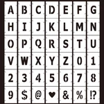 42PCS Letter Symbol Numbers Craft Stencils, Alphabet 1 Inch. Fixed Price $13.99.