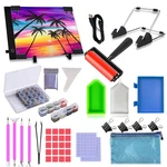 Lirunqiu 59 Pcs Diamond Painting A4 Led Light Pad Kit, 5D Ac.... Fixed Price $31.19.
