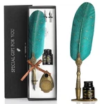 Vangoal Vintage Green Feather And Ink Set, Classic Series Goose Quill Pen.... Fixed Price $22.16.