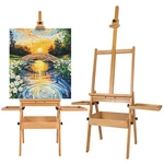 Wooden Frame Studio Easel 36 Inch Canvas Storage Drawer Natural 0833 Somime. Fixed Price $179.99.
