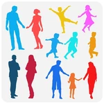 Fingerinspire Small Figures Stencil 11.8X11.8INCH Square Painting Template - .... Fixed Price $12.70.