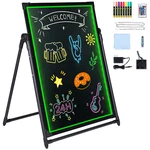 Led Message Writing 32"X24" Illuminated Erasable Lighted Chalkboard. Fixed Price $44.87.