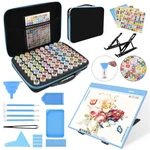 Mlife Diamond Painting Storage Box Kit W/ A4 Light Pad, 80 Jars, Tools. Fixed Price $53.66.