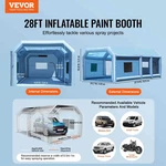 Inflatable Paint Booth 27.9X15.7X10.8FT W/ 950W+750W Blowers Filter. Fixed Price $919.99.