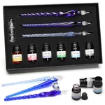 Essshop Glass Pen Calligraphy Set - 3 Blue Crystal Count (pack Of 1),. Fixed Price $30.73.