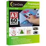Cendale Dtf Transfer Film (11.7" X 16.5") A3-60 Sheets, White. Fixed Price $33.90.