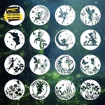 Fairy Stencils For Painting - 16 Pcs Template Scrapbook Decor, Flower Moon. Fixed Price $21.05.