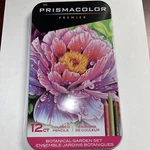 Prismacolor Colored Pencils,"botanical Garden Set" 12 Soft Core,new. Fixed Price $15.98.