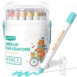 Jupitearth Silky For Toddlers 1-3, 36 Colors Twist Crayons, Non-toxic,. Fixed Price $14.99.