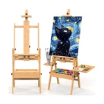 Solid Beech Wood H-frame Easel, Large Painting With Storage Box And Pal.... Fixed Price $147.54.