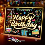 Led Note Drawing Board With 7 Colors, 13.8"X10" Acrylic Message Wi.... Fixed Price $29.14.