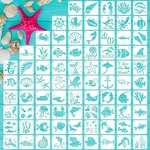 80 Pcs Ocean Animal Painting Stencils Reusable Sea For On W.... Fixed Price $18.42.