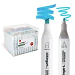Kingart Pro Double-ended Alcohol Ink Markers 120 Colors Fine Point Chisel. Fixed Price $74.70.