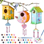 Jmmico 3 Pack Bird Houses Kits For Kids, Wooden Painting Arts And Crafts .... Fixed Price $34.32.