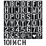 10 Inch Letter Stencils 42 Pcs Reusabletemplates Symbol Numbers Interlocking .... Fixed Price $32.50.