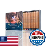 Derwent Lightfast Colored Pencils 24 Tin Set Of 4MM Wide Core 100. Fixed Price $90.11.