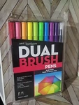 Tombow Dual Brush Pens Bright Palette & Fine Tip - Set Of 10 Pc # 56185. Fixed Price $16.50.