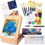 Wowoss Tabletop Easel Box Set, 26 Pcs Painting Kit For Adult Artists & Begin. Fixed Price $54.74.