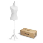 Bonnlo Female Dress Form Pinnable Mannequin Body Torso With Wooden 2-4, White. Fixed Price $77.99.