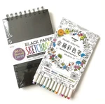 Black Paper Notebook X7.5 + 12 Colorful Metallic Markers For. Fixed Price $19.99.
