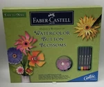 Faber- Castell Watercolor Button Blossoms Art Kit Paint Craft Stems. Fixed Price $12.00.