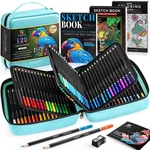 136 Pc Colored Set: 120 Vibrant Oil-based Pencils, Sketchbook & Sharpene. Fixed Price $58.48.
