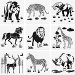 9 Pieces Animal Stencil Templates Reusable Painting 8 Inch. Fixed Price $14.24.