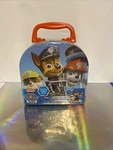 Paw Patrol On The Go Sidewalk Chalk & Stencil Kit Tin Carry Case With Handle. Fixed Price $10.50.