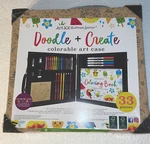 101 Budding Artist New 33 Pc. Doodle Create Colorable Case Draw Sketch. Fixed Price $14.99.