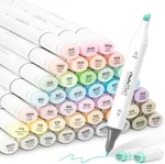 Ohuhu 48 Pastel Color Alcohol Markers Chisel & Fine Dual Tips Refillable Ink. Fixed Price $37.49.