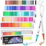 120 Colors Dual Tip Brush Marker Pens Art Set W/ Coloring Book Fineliner &. Fixed Price $35.51.