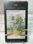 Faber-castell Pitt Pastel Pencils Set Of 12 Assorted Colors Tin New. Fixed Price $18.99.
