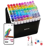 Siwaqio Alcohol Markers App 80 Colors Dual Tip Art For Adults Coloring. Fixed Price $26.88.