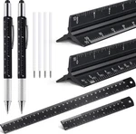 10-PIECE 12" Aluminum Triangular Scale Ruler Set With 6-IN-1 Pen For Architects. Fixed Price $32.35.