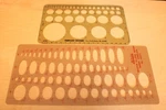 Vintage Drafting Templates, Pickett NO.1267I Ellipse & T.d. True Circle Sr.. Fixed Price $10.00.
