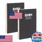 Soho Urban Artist Open Coptic Bound Sketch Pads, 65LB, Lay-flat Design, 120 Sht. Fixed Price $48.03.