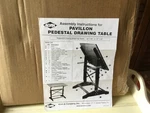 Alvin/pavillon Pedestal Drawing Board Tilt Table Directions & 31"X 42 Wood Top. Fixed Price $75.00.