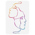 Fingerinspire Abstract Faces Stencil 8.3X11.7 Inch Two Women Tem.... Fixed Price $11.69.